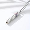 Stainless Steel Breathing Resistance Whistle Necklace Yoga Meditation Necklace  Female Lady Girl