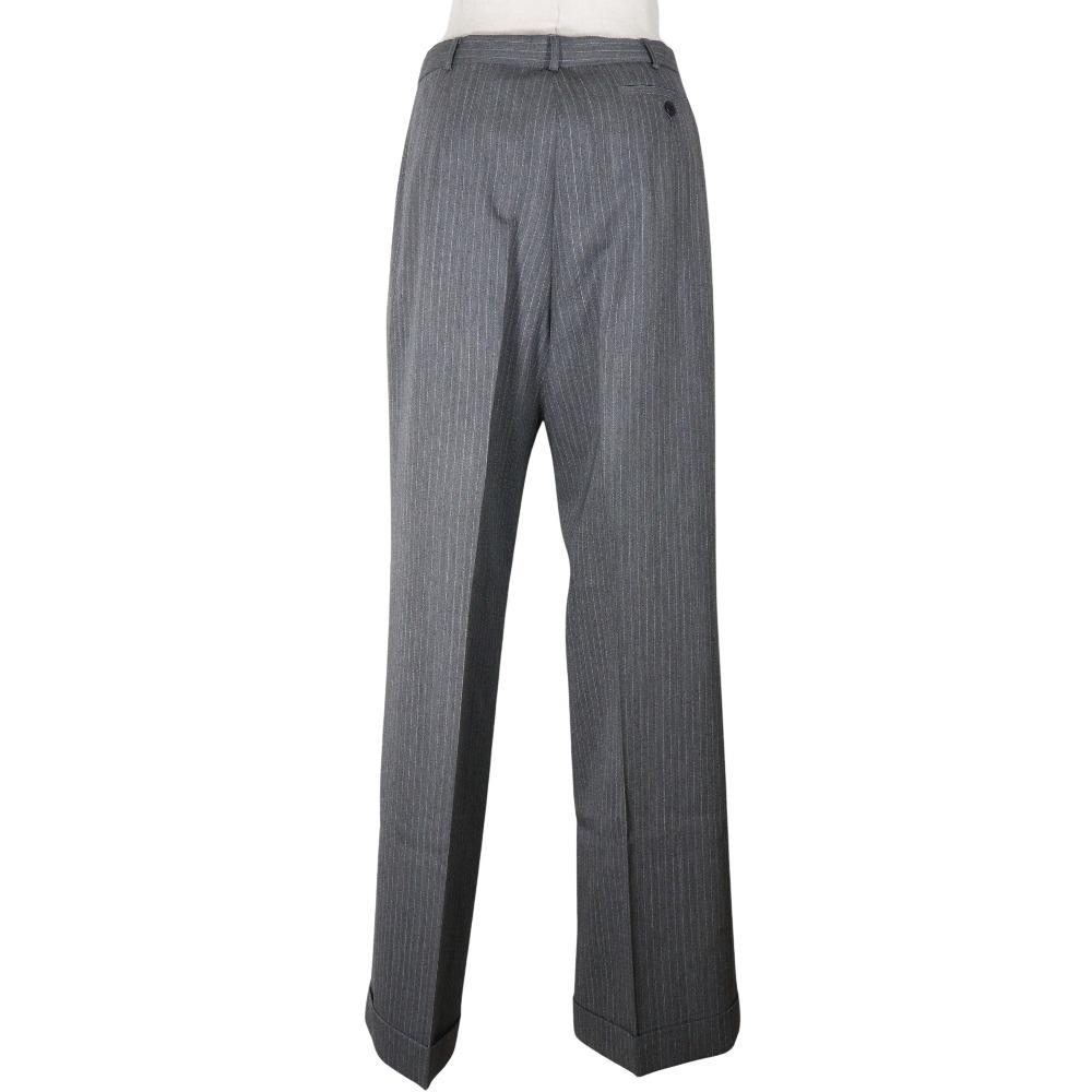 Burberry Wide Pants Pants Center Press Gray Wool/silk Women Used