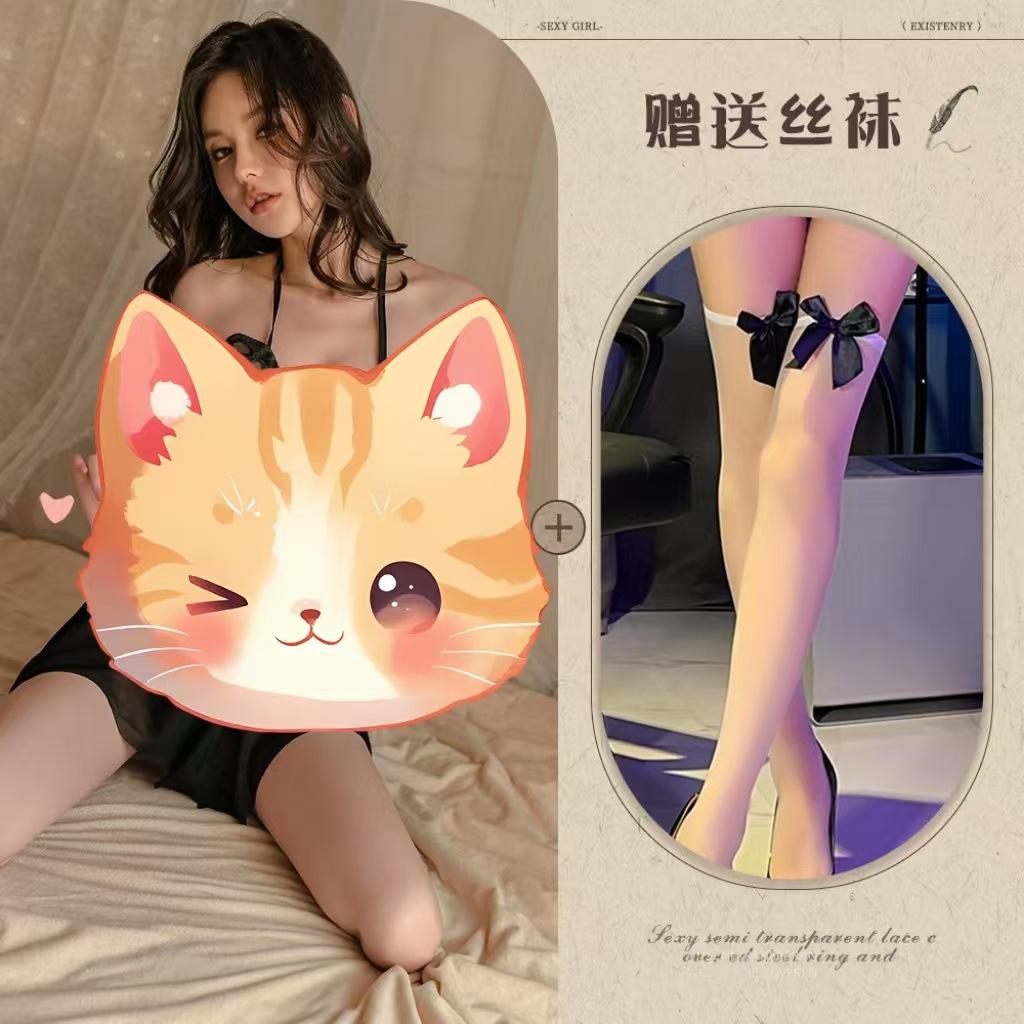 Sexy lingerie sexy perspective lace butterfly tulle suspender neck woman hot temptation split woman