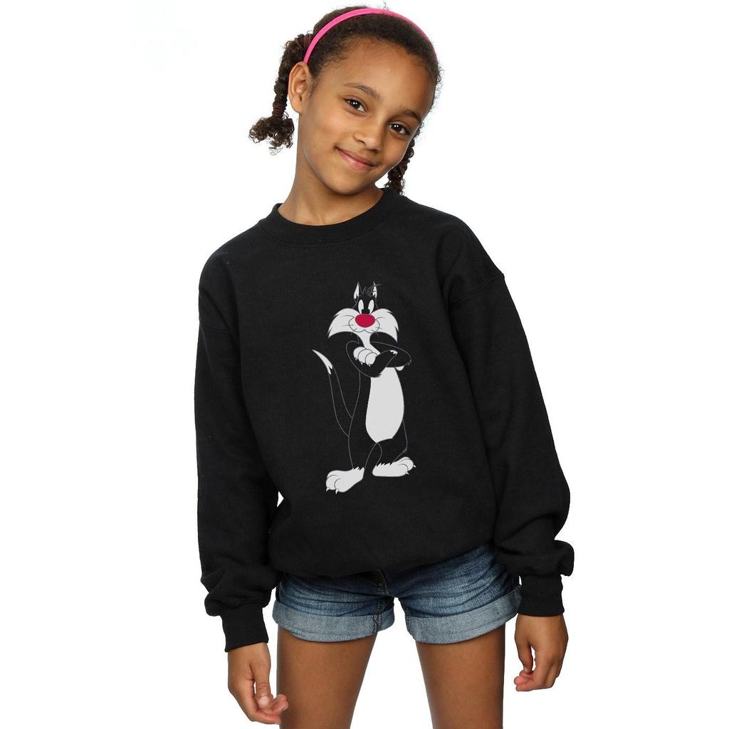 Looney Tunes Girls Sylvester Crossed Arms Sweatshirt