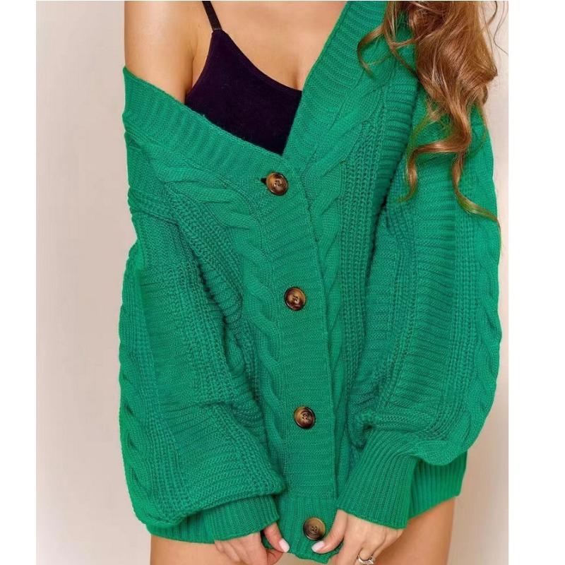 Autumn Knitted Cardigan Women's Plus Size Sweater Versatile Loose Sweater Women's
