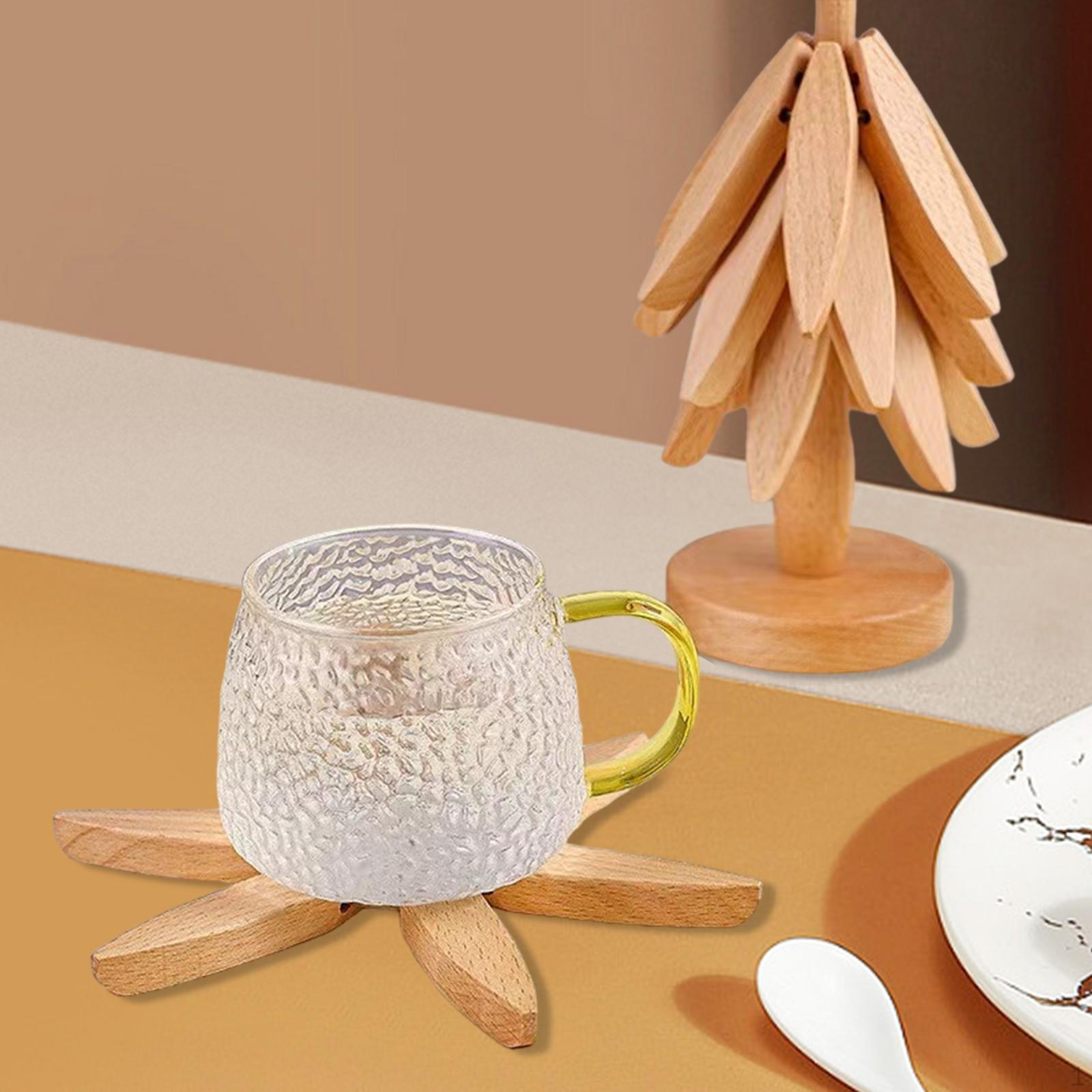 

Креативные термостойкие деревянные подставки в форме кастрюль и чайников Beech 3 layers