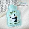 Portable Cartoon Flocked Mini Hot Water Bottle