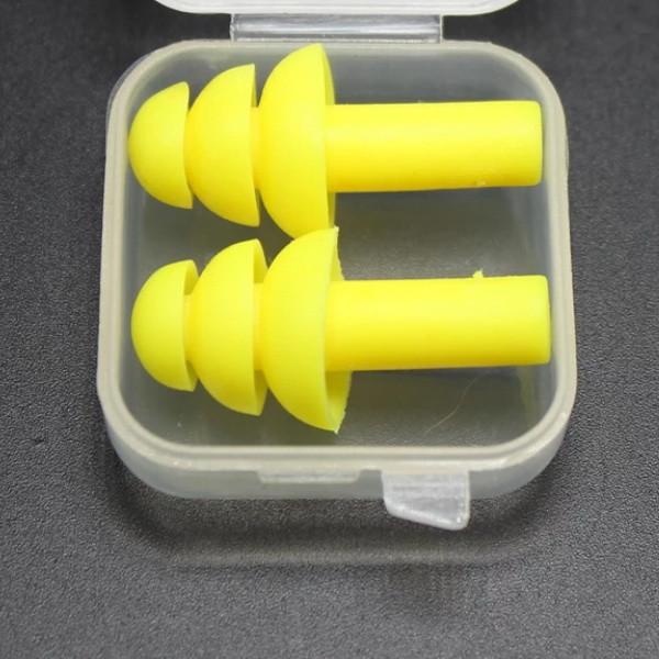 SUNROZ EP-15S Yellow Swimming Earplugs for Noise Reduction (A12359)