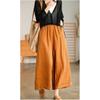 Women Oversized Simple Loose Trousers Solid Color Pockets Elastic Breathable Pants