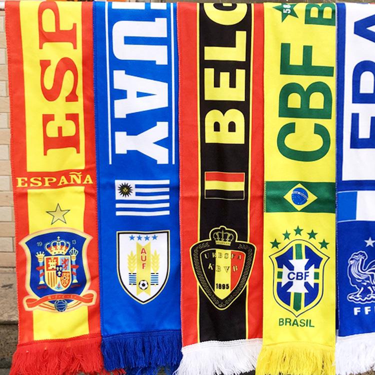 Francja, Anglia, Belgia, Brazylia, Argentyna, Portugalia Zestaw Szalików Piłkarskich i Opasek na Głowę