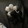 Cotton Filled Large Silver Flower Large Intestine Ring Personalized Fashion Versatile Hair Ring High End Hair Accessories