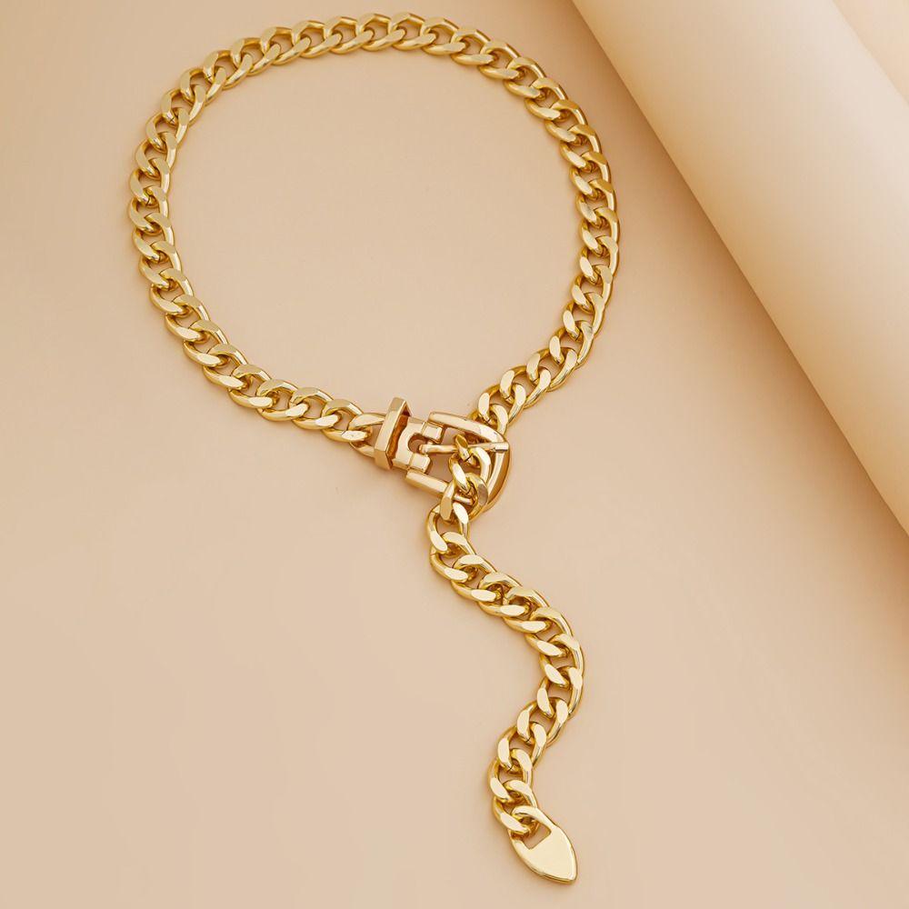 Accessories Exaggerated Metal Chain Necklace Jewelry Clavicle Chain  Street Wear