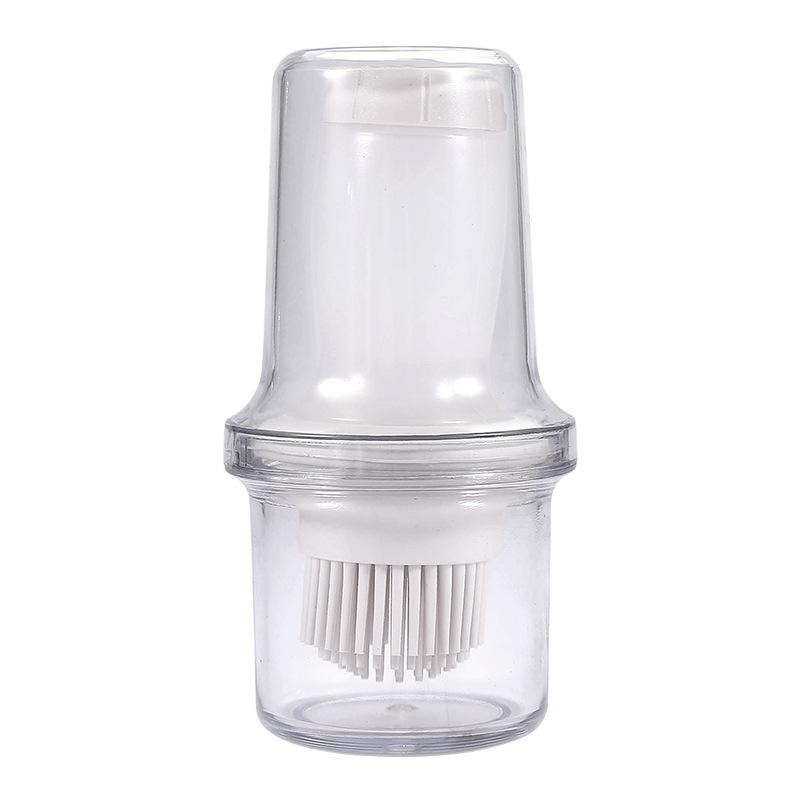 1pc Silicone Oil Bottle Brush with Lid Household High-temperature Kitchen Silicone Extrusion Barbecue Brush Oil Brush