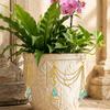 Reflective Flower Pot Crystal Sun Catcher Butterfly Design Hanging Pot Crystal  Bonsai