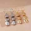 Round Metal Drop Earrings Iron Ear Pendant Niche High-end Circular Tassel Earrings Streetwear