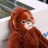 Plysch Orangutang Docka Hänge Mjuk Fluffig Orangutang Nyckelringshänge Gosedjur Ryggsäckshänge för Nyckelring Handväska Skolväska Dekoration