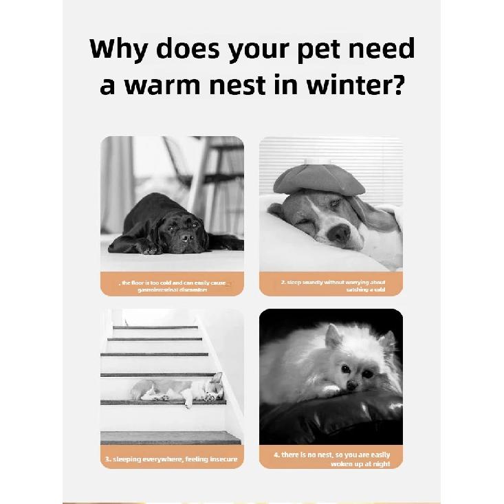 1.5kg Puppy Kennel Warm Winter Dog House Mat Nest Deep Sleep Tent Small Cat House Supply Detachable Washable Cat Bed Non-slip
