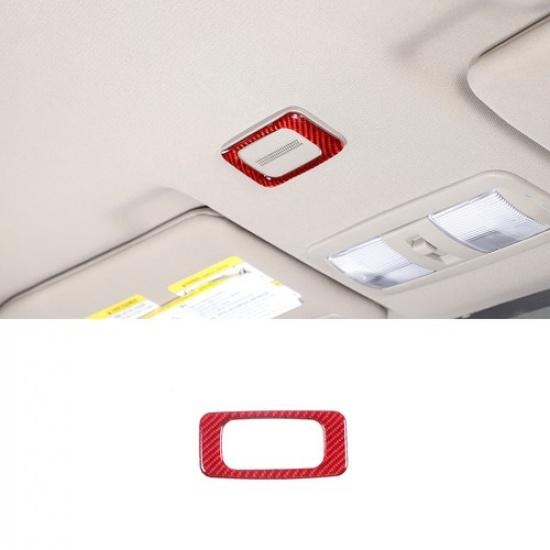 Red Carbon Overhead Roof Microphone Trim Sticker For Nissan Frontier -2024