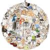 77Pcs Cartoon Cat Stickers Animal Phone Cases Laptop Suitcases Water Cups Waterproof Decals