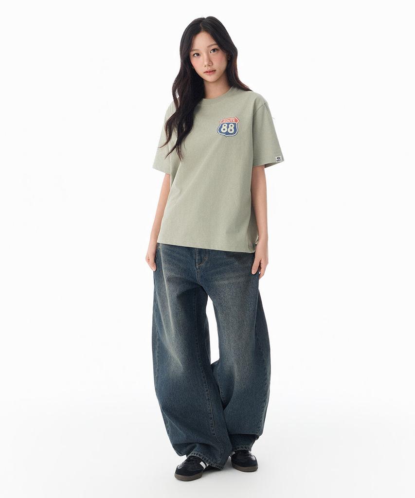 NOT ONLY FOR TODAY Route 88 Short Sleeve T-Shirt [Olive]
