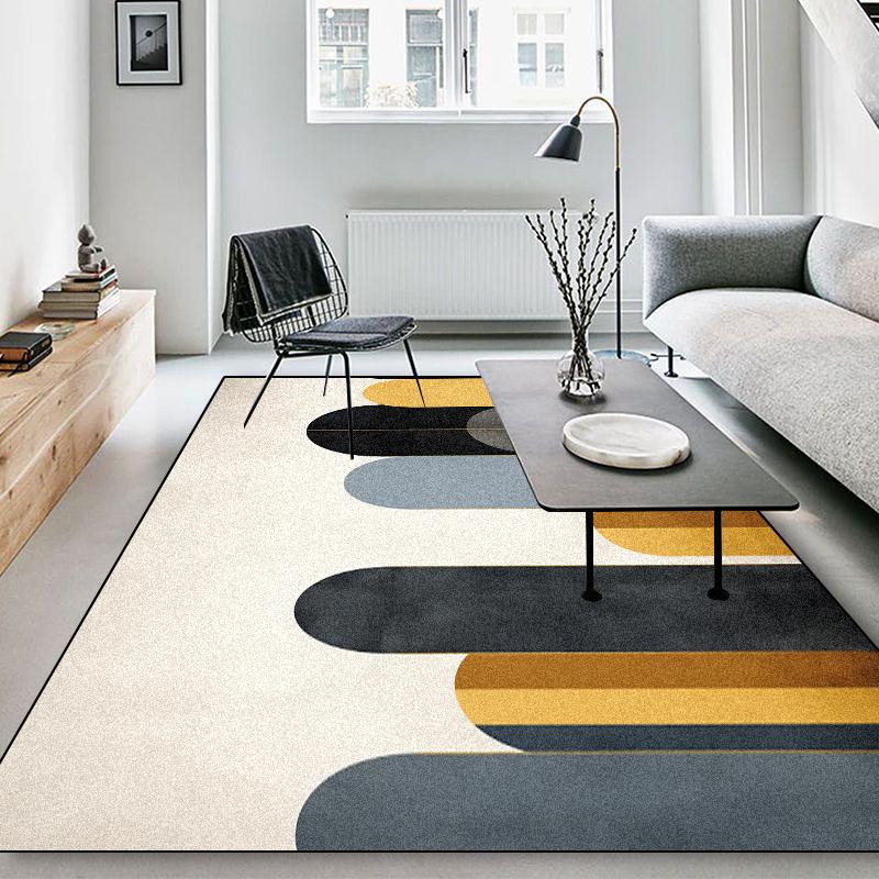 Modern Geometric Abstract Carpets New Flannel Living Room Rug Large Area Decoration Rugs Bedroom Bedside Non-slip Soft Floor Mat