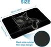 Cute Black Cat Bathroom Mat Non-Slip Super Carpet with Rubber Backing Fit Under Bathroom Doormat Floor Rugs Small Size Foot Pads