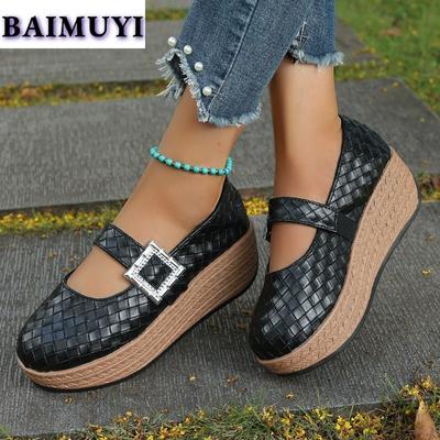 Platform High Heels Women Shoes Casual Loafers Autumn Brand New 2025 Trend Cozy Shallow Walking Shoes Hot Sale Zapatillas Mujer