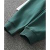 Retro Dark Green Winter Fleece-Lined Casual Slimming Sweatpants