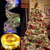 Fairy Lights Bows New Year Christmas Ribbon Xmas Lights Strings Christmas Tree Ornaments Decoration