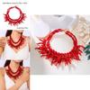 Fashion Coral Pendant Necklace With Resin And Electroplating For Women