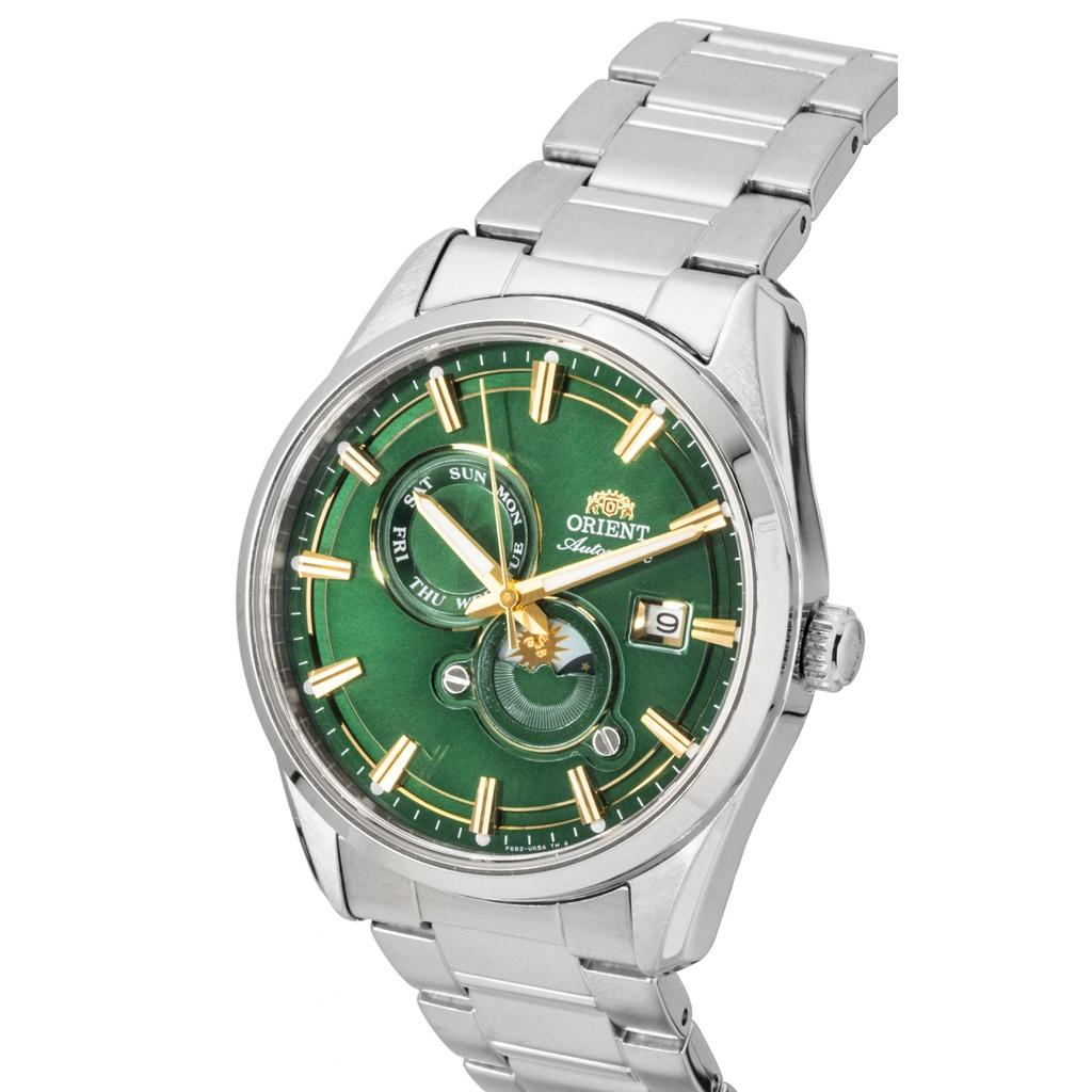 Orient Contemporary Stretto Sun And Moon Phase Green Dial Automatic RA-AK0314E Men's Watch