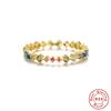 S925 Sterling Silver Small Fresh And Sweet Ring Turquoise Colored Treasure Ring Mori Matching Ring Tail Ring
