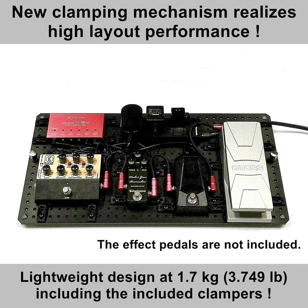 KRCraft BASE with KC Effects Pedal Pedalboard and Flight Case with No Hook and Loop Fasteners Required "PEDAL Case" (M)