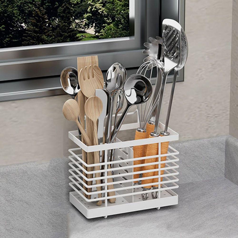 Lehký box na hůlky Nerezový košík na odkapávání příborů Držák na příbory pro domácnost