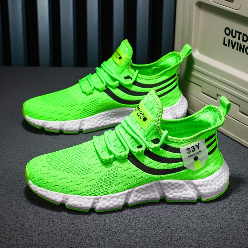 Fashion Men Casual Sport Shoes Breathable Lightweight Sneakers Outdoor Mesh Black Running Shoes Athletic Jogging Tenis Walking Shoes