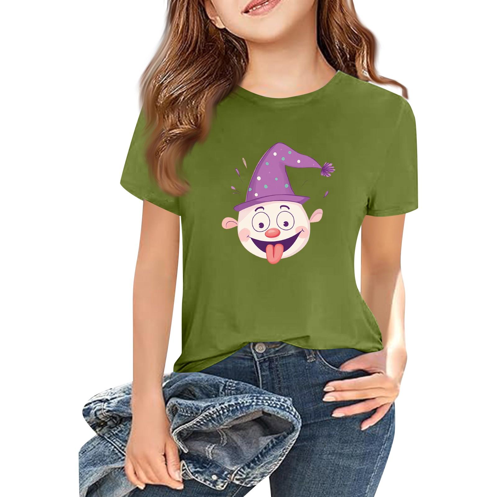 

Детская модная повседневная футболка с коротким рукавом и круглым вырезом с принтом 140