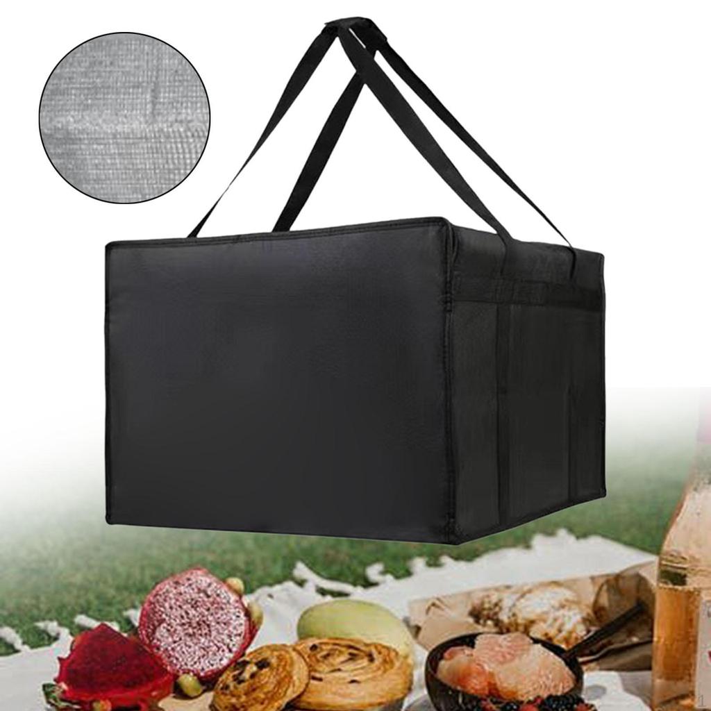 Insulated Pizza Delivery Bag Carrier Reusable Leakproof Warmer Grocery for