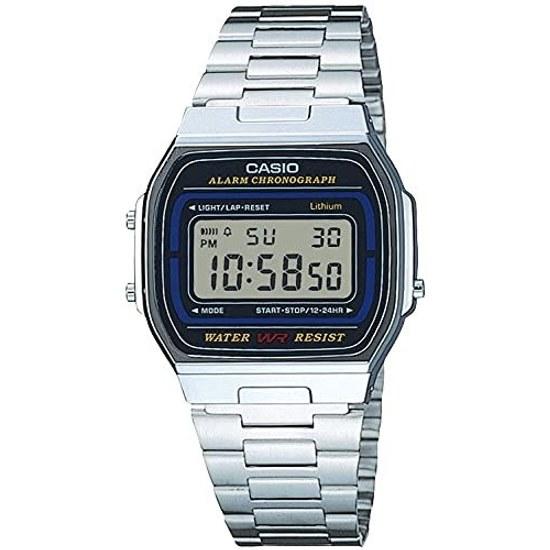 Casio wristwatch Collection A164WA-1QJH mens silver