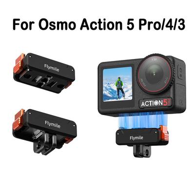 Quick Release Magnetic Mount Adapter Foldable 1/4 Screw Hole Mount Extension Anti-Slip Lightweight for DJI Osmo Action 5 Pro/4/3