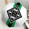 Borussia Mönchengladbach LOGO Print Automatic Umbrella, 8 Rib Iron Frame, Plastic Handle, Suitable for Outdoor Travel &Daily , Ideal Gift