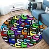 Among Us Round Area Rug,Carpet Rug for Living Room Bedroom Sofa Playroom Decor,Non-slip Floor Mat
