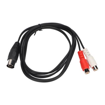 Câble adaptateur audio DIN 7 broches mâle vers 2 RCA femelles, noyau en cuivre pur, 1,5 m