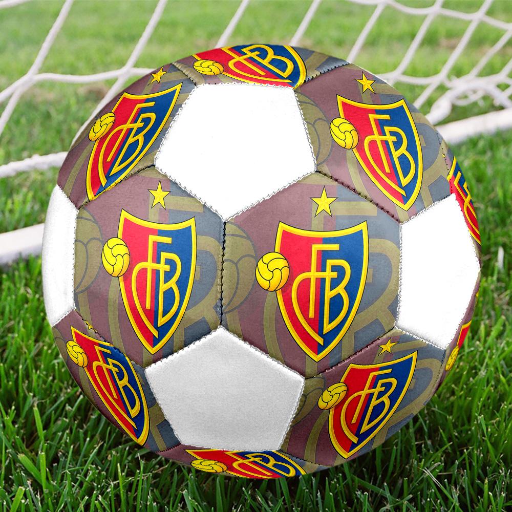1PC FC Basel Club Size 5 Soccer Ball PrahaIndoor Soccer Ball Colorful All Ages Machine Stitched PVC Competition Ready Durable High-Bounce