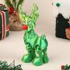 1 Pc Cute Christmas Elk Joint Movable Figurine Office Decor Children's Gift 3D Printed Toy Simulated Statue Ornaments