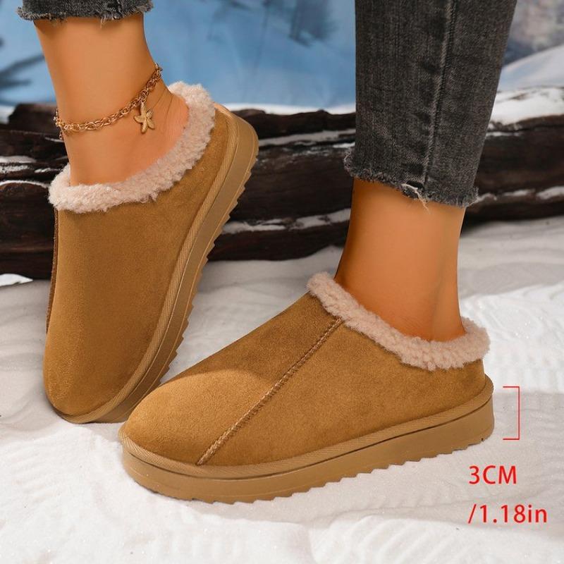 Damen Übergröße Modische Geschlossene Baumwollgefütterte Hausschuhe Stiefel Neuer Winter Schnee-Stil