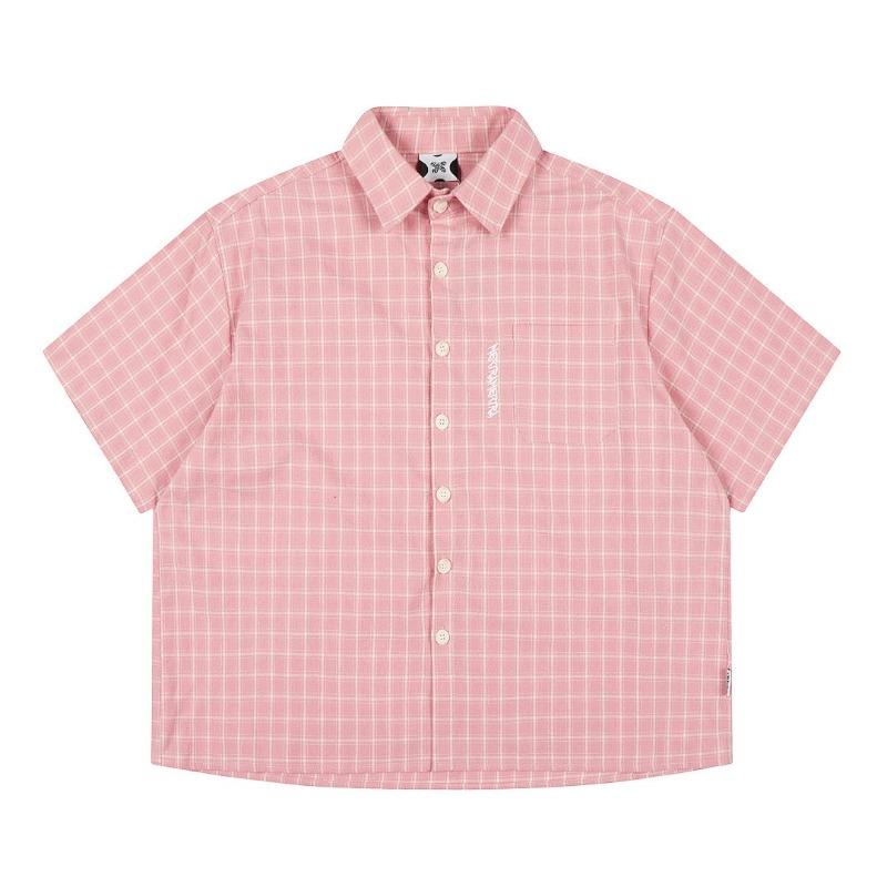 BeatStreet Red Mertra Camicie Uomo Donna Cotone Puro Casual Manica Corta Oversize Magliette Quotidiane