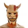 La Maschera Nera del Telefono Maschere Horror Mezzo Viso in lattice Spaventosi Accessori per Feste in Maschera di Halloween Cosplay Costume per Adulti