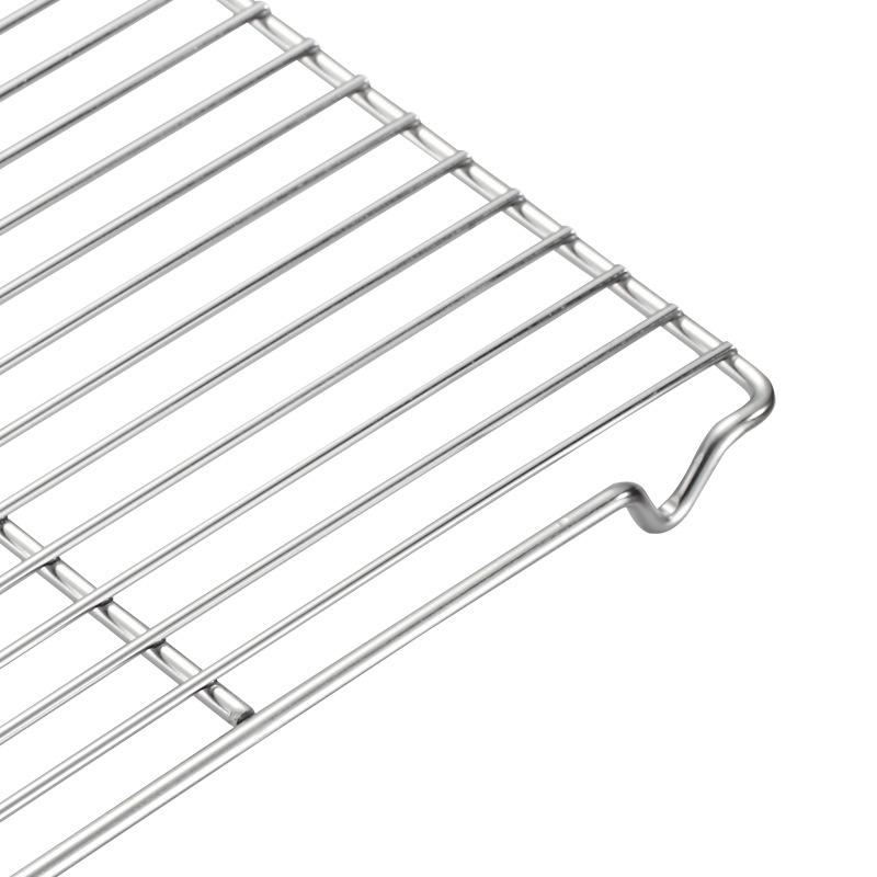 CAMPINGMOON BBQ Grill, Food-Grade 304 Stainless Steel BBQ Rack, Single-Line BBQ Grill Plate, Meat Grilling Rack, BBQ Grill Net