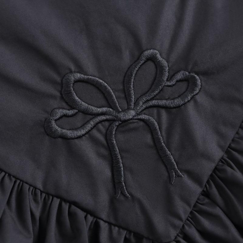 CourtStyle Detachable Collar with Ruffle Trim and Embroidery Bowknot Shirt Collar Shawl Wrap Formal Occasion Accessory