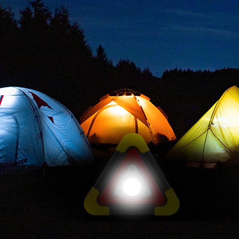 Multifunkční LED výstražné světlo Bezpečnostní trojúhelníková světla pro nouzové solární LED pracovní světlo do auta