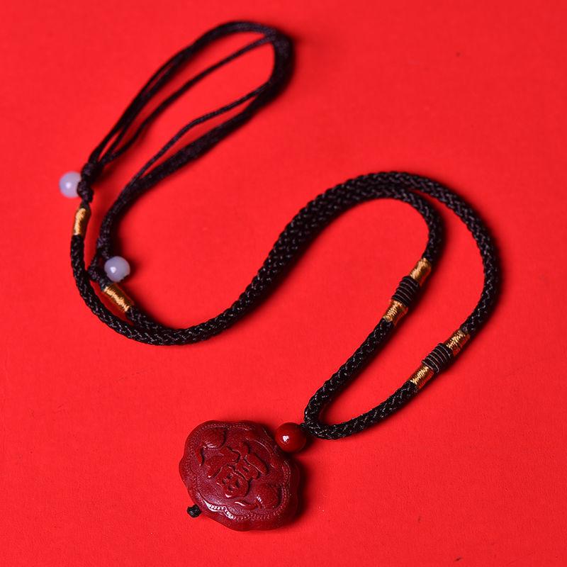 New High-content Cinnabar Pendant, Peace and Good Fortune Lock for Men, Women, and Children, a Birthday Gift for Children