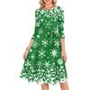 Women's Cocktail Dresses 3/4 Sleeve Vintage Wedding Guest Dress
