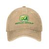 Merlo Logo Denim Stoff Kappe Lässige Baseballkappen Verstellbarer Hut Sommer Unisex Baseballkappen