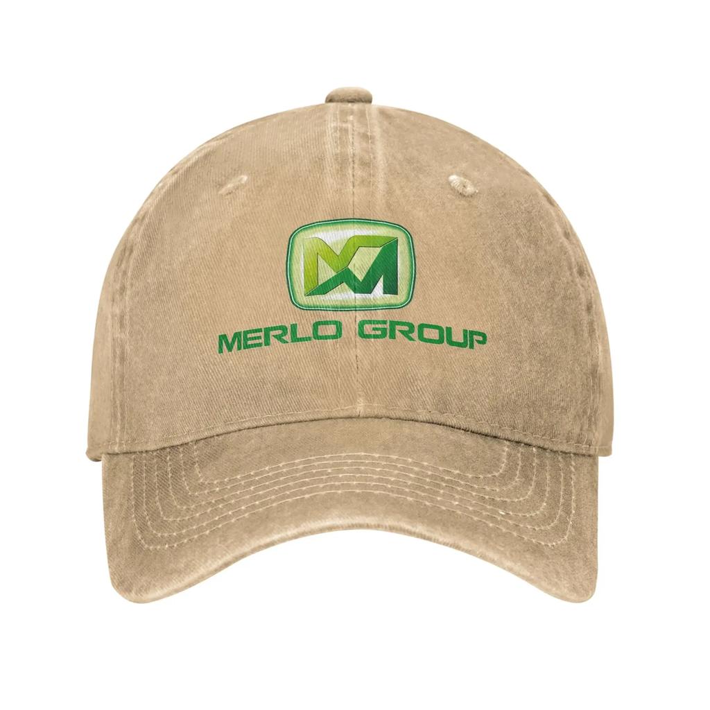 Merlo Logo Denim Stoff Kappe Lässige Baseballkappen Verstellbarer Hut Sommer Unisex Baseballkappen
